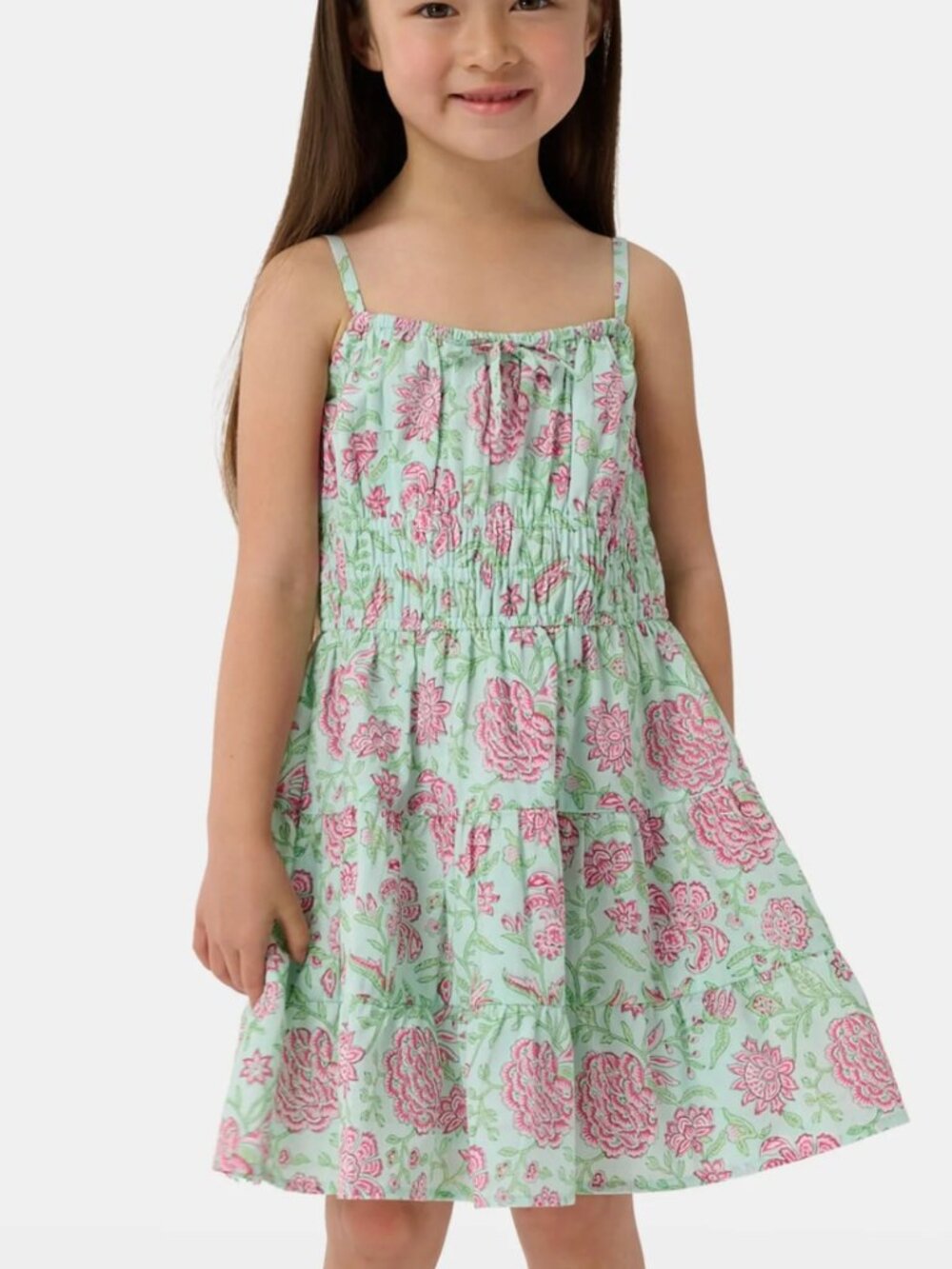 Kids Camellia Block Karla Dress | Roller Rabbit